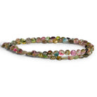 6mm Watermelon Tourmaline Faceted Coins 16 inch 75 beads - The Bead Traders