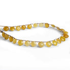 6mm Yellow Opal Faceted Pillows 8 inch 25 beads - The Bead Traders