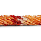 6x3mm Fire Opal Plain Nuggets 17 inch 90 beads - The Bead Traders