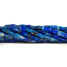 6x3mm Lapis Lazuli Plain Rectangles 14 inch 60 beads - The Bead Traders