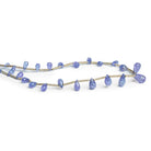 6x3mm Tanzanite Plain Teardrops 9 inch 25 beads - The Bead Traders