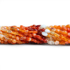 6x4mm Fire Opal Plain Nuggets 18 inch 85 beads - The Bead Traders