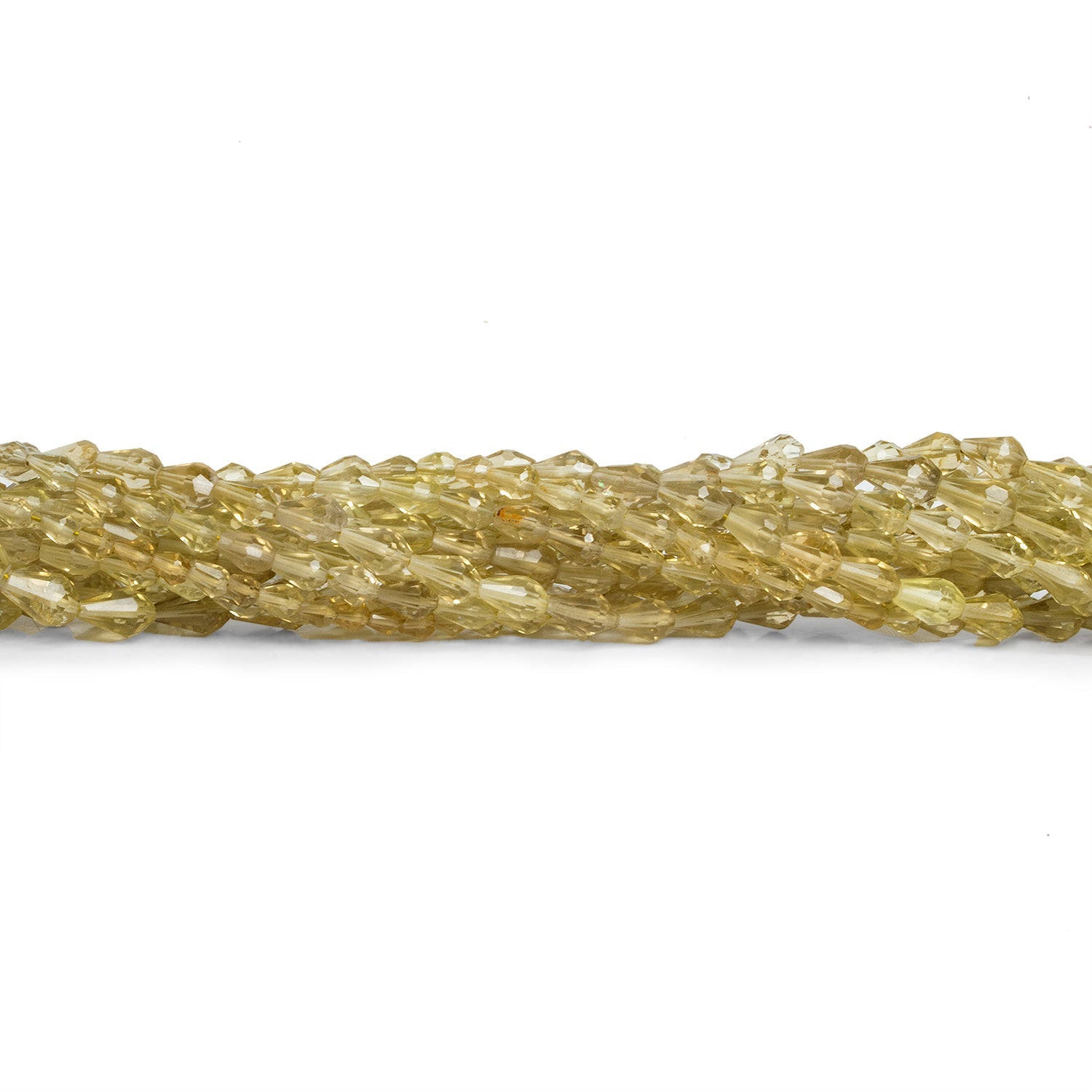 6x4mm Honey Quartz Faceted Teardrops 12 inch 51 beads - The Bead Traders