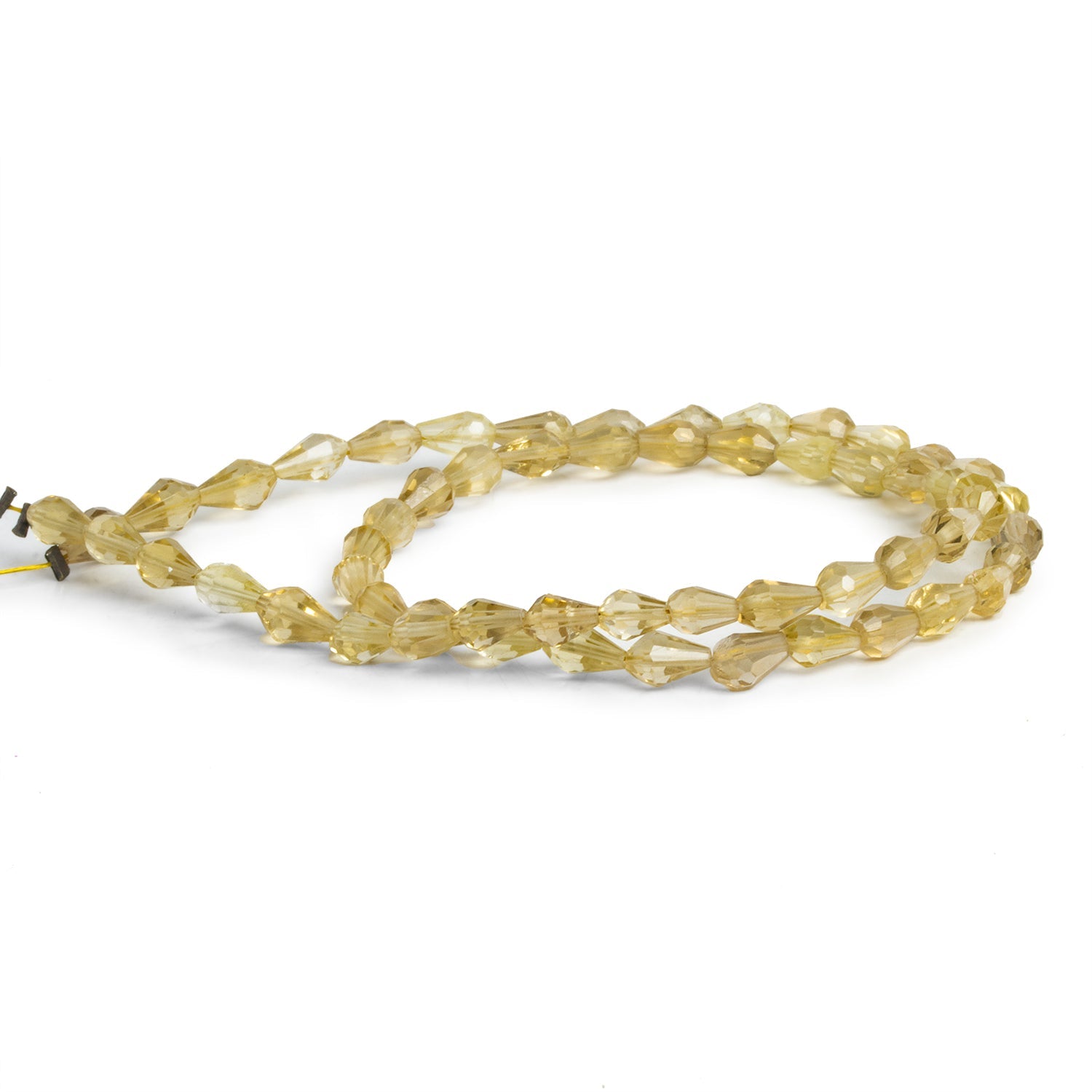 6x4mm Honey Quartz Faceted Teardrops 12 inch 51 beads - The Bead Traders