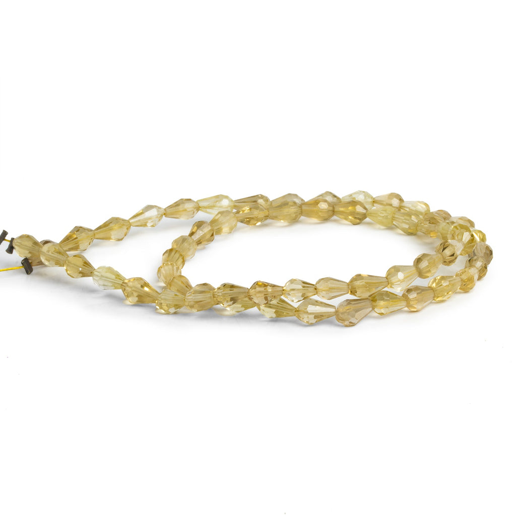 6x4mm Honey Quartz Faceted Teardrops 12 inch 51 beads - The Bead Traders