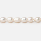 6x4mm Off White Ringed Oval Pearls 15 inch 58 beads - The Bead Traders