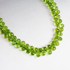 6x4mm Peridot Faceted Teardrops 9 inch 85 beads - The Bead Traders
