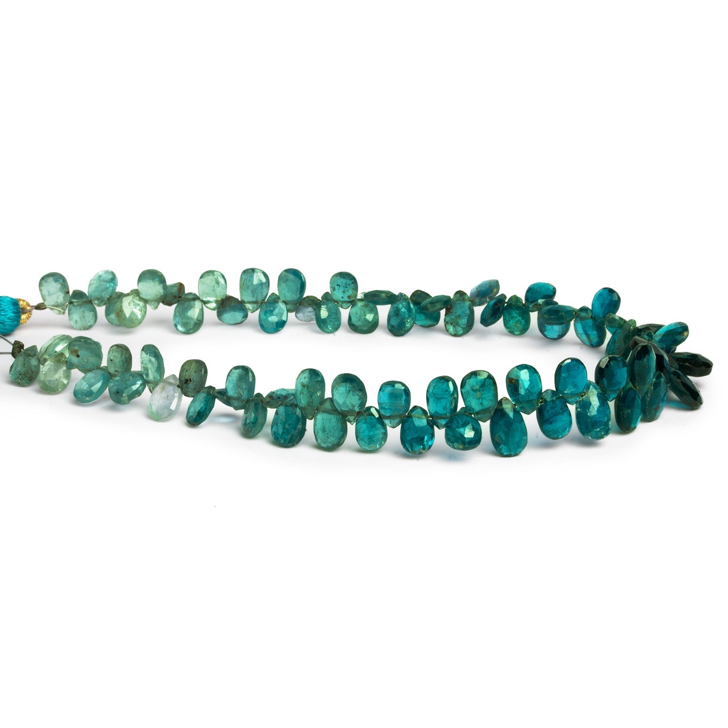 6x4mm Shaded Kyanite Faceted Pears 8 inch 75 beads - The Bead Traders
