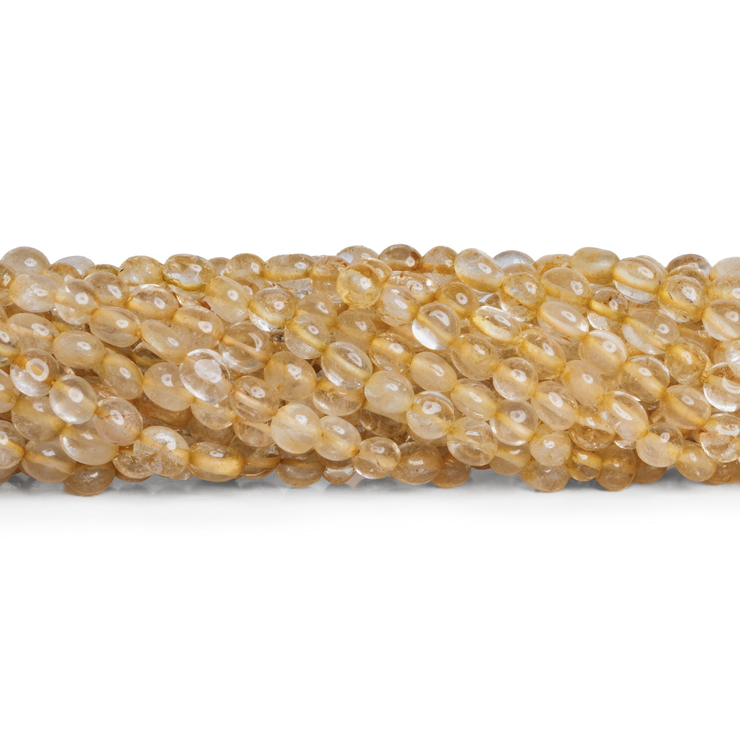 6x5mm Citrine Handcut Nuggets 12 inch 45 beads - The Bead Traders