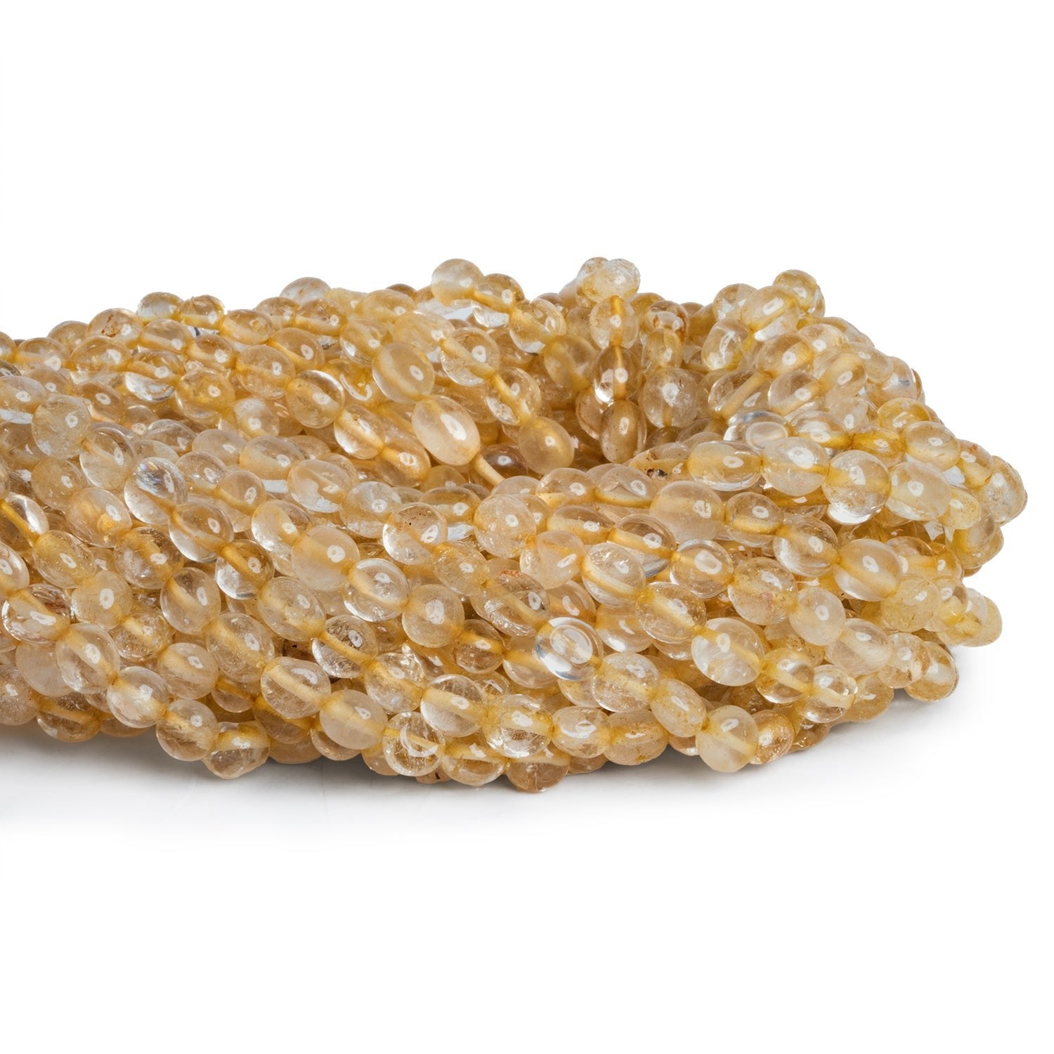 6x5mm Citrine Handcut Nuggets 12 inch 45 beads - The Bead Traders