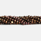 6x5mm Dark Copper Baroque Pearls 15 inch 80 beads - The Bead Traders