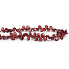 6x5mm Garnet Faceted Pears 8 inch 70 beads - The Bead Traders