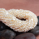 6x5mm Off White Baroque Pearls 16 inch 78 beads A Grade - The Bead Traders
