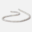 6x5mm Silver Off Round Pears 16 inch 80 beads - The Bead Traders