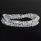 7 - 10mm Crystal Quartz Carved Melons 18 inch 83 beads - The Bead Traders
