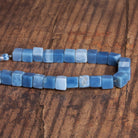 7 - 10mm Pale Blue Opal Plain Cubes 8 inch 23 beads - The Bead Traders