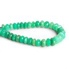 7 - 11mm Chrysoprase Faceted Rondelles 8 inch 35 beads - The Bead Traders