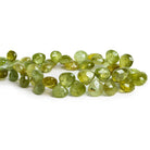 7 - 11mm Grossular Garnet Faceted Hearts 8 inch 49 beads - The Bead Traders