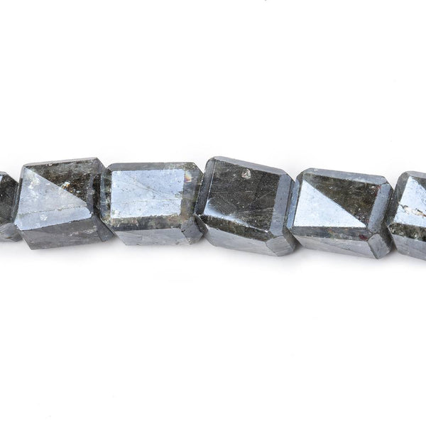 7-11mm Mystic Moss Aquamarine Faceted Nuggets 8 inch 20 beads