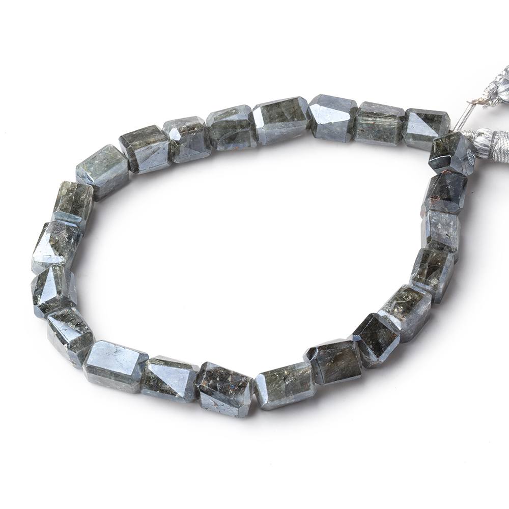7 - 11mm Mystic Moss Aquamarine Faceted Nuggets 8 inch 20 beads - The Bead Traders