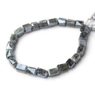 7 - 11mm Mystic Moss Aquamarine Faceted Nuggets 8 inch 20 beads - The Bead Traders
