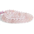 7 - 11mm Rose Quartz Plain Rondelles 14 inch 50 beads - The Bead Traders
