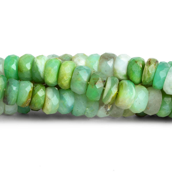 7-12mm Blue Peruvian Opal Faceted Rondelles 16 inch 80 beads