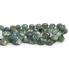 7 - 12mm Moss Aquamarine Faceted Pear 8 inch 40 beads - The Bead Traders