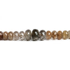 7 - 12mm Multi Rutilated Quartz Faceted Rondelles 18 inch 70 beads - The Bead Traders