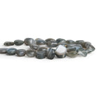 7 - 13mm Grey Moonstone Plain Hearts 14 inch 28 beads - The Bead Traders