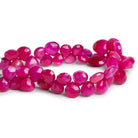 7 - 13mm Hot Pink Chalcedony Faceted Hearts 8 inch 42 beads - The Bead Traders
