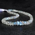 7-13mm Rainbow Moonstone Faceted Rondelle 16 inch 85 beads - The Bead Traders