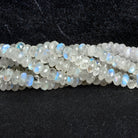 7-13mm Rainbow Moonstone Faceted Rondelle 16 inch 85 beads - The Bead Traders