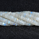 7 - 13mm Rainbow Moonstone Plain Heishis 16 inch 130 beads - The Bead Traders