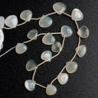 7 - 13mm White Moonstone Plain Hearts 10 inch 18 beads - The Bead Traders