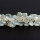 7 - 13mm White Moonstone Plain Hearts 10 inch 18 beads - The Bead Traders
