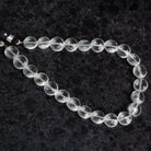 7 - 14mm Crystal Quartz Faceted Coins 8 inch 21 beads - The Bead Traders