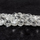7 - 14mm Crystal Quartz Faceted Coins 8 inch 21 beads - The Bead Traders