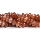 7 - 14mm Sunstone Plain Rondelles 15 inch 85 beads - The Bead Traders