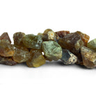 7 - 16mm Green & Brown Apatite Straight Drilled Natural Crystals 19 beads - The Bead Traders
