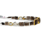7 - 17mm Leafed Multi Gemstone Beads 7.5 inch 17 beads - The Bead Traders