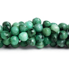 7-8mm Brazilian Emerald Faceted Candy Kisses 8.5 inch 53 beads - The Bead Traders