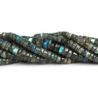 7 - 8mm Labradorite Plain Heishis 14 inch 90 beads - The Bead Traders