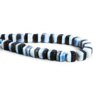 7-9mm Banded Denim Opal Plain Cubes 8 inch 22 beads - The Bead Traders