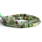 7 - 9mm Blue Peruvian Opal Faceted Rondelles 16 inch 95 beads - The Bead Traders