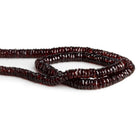7 - 9mm Garnet Faceted Heishis 16 inch 125 beads AA Grade - The Bead Traders