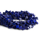 7 - 9mm Lapis Lazuli Handcut Diamonds 12 inch 32 beads - The Bead Traders