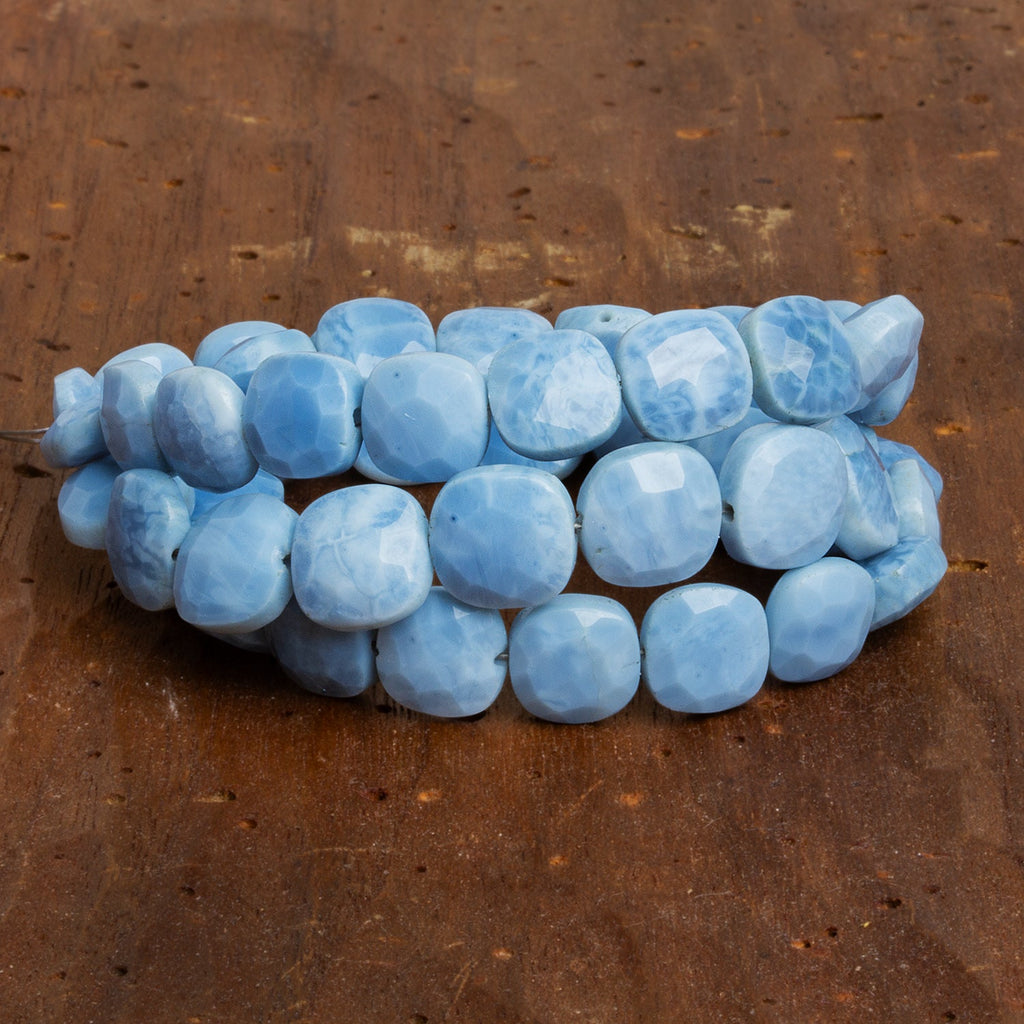 7 - 9mm Owyhee Denim Opal Faceted Pillows 15 inch 45 beads - The Bead Traders