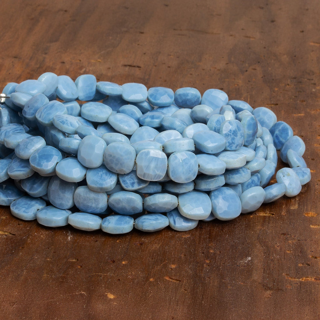 7 - 9mm Owyhee Denim Opal Faceted Pillows 15 inch 45 beads - The Bead Traders