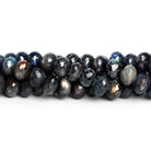 7 - 9mm Sapphire Faceted Rondelle Beads 16 inch 68 beads - The Bead Traders